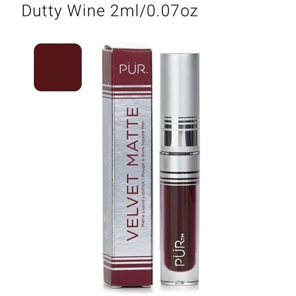 PUR - NWT - Velvet Matte Liquid Lipstick in "Dutty Wine" Full Size .07 fl. oz. - Picture 9 of 16